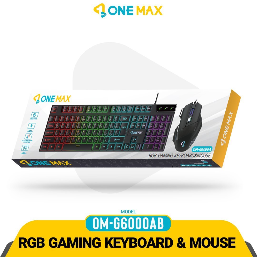 کیبورد و ماوس گیم وان مکس مدل OM-6000A